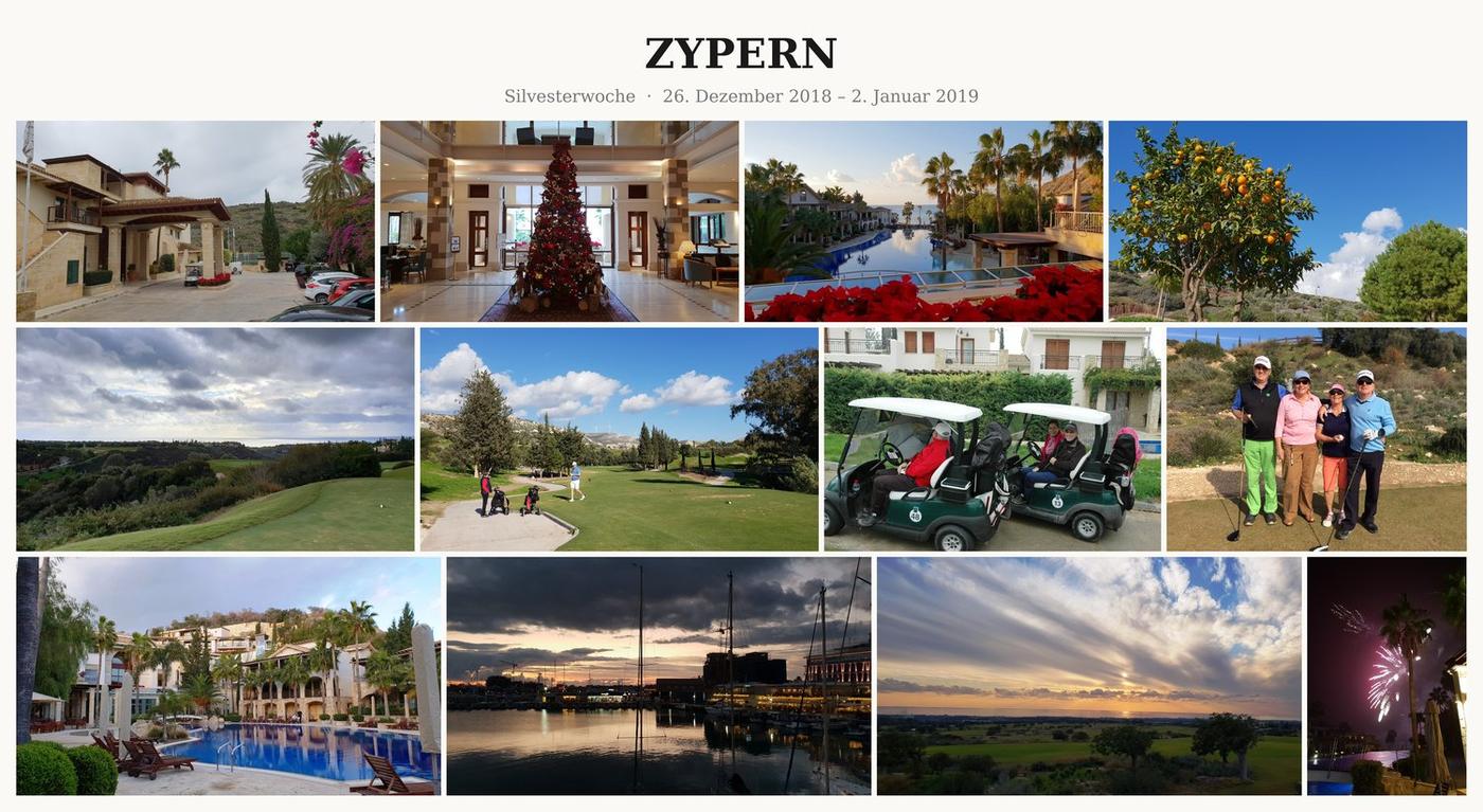 Fotocollage Zypern Silvesterwoche 2018/2019